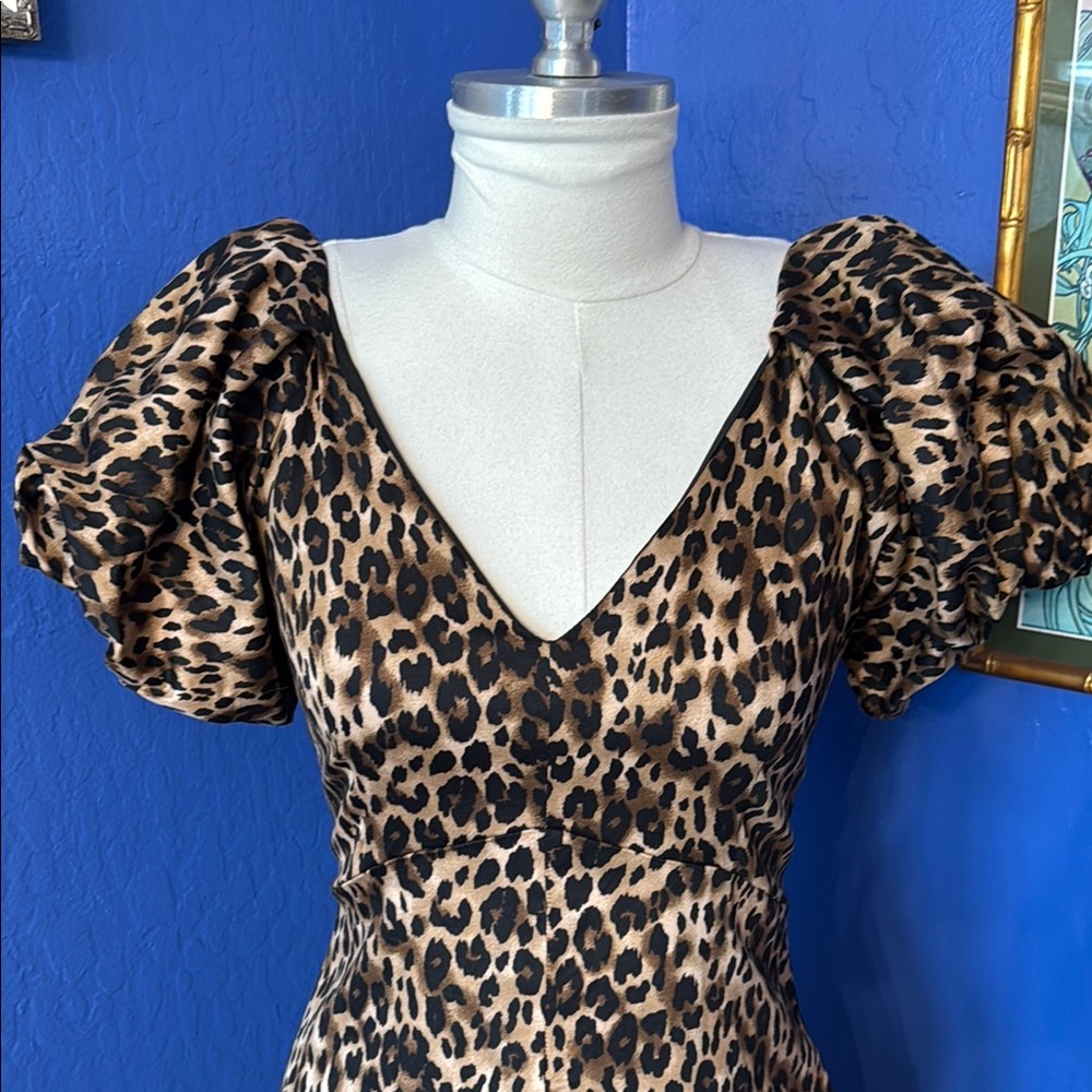 Full length leopard print gown
